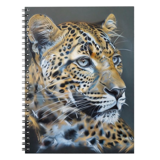 Espiral Caderno Jornal Leopardo Pintado (Frente)
