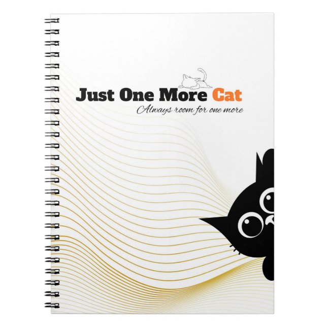 Espiral Caderno Just One More Cat (Frente)