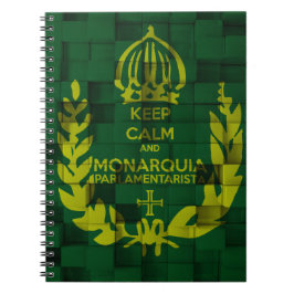 Espiral Caderno Keep Clam and Monarquia Parlamentarista