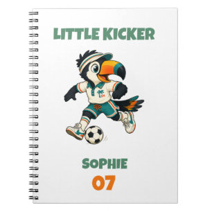 Espiral Caderno Kids Nome Personalizado Futebol Tucano