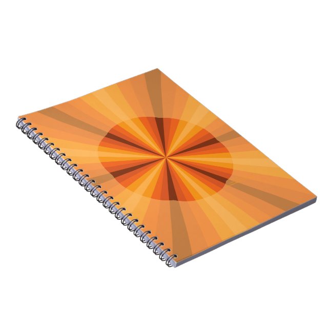 Espiral Caderno Laranja Ilusão Óptica (Lado Direito)