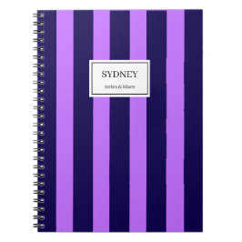 Espiral Caderno Listrado Clássico Diário de Nome Personali