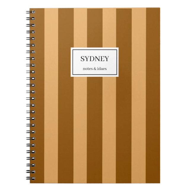 Espiral Caderno Listrado Clássico Diário de Nome Personali (Frente)