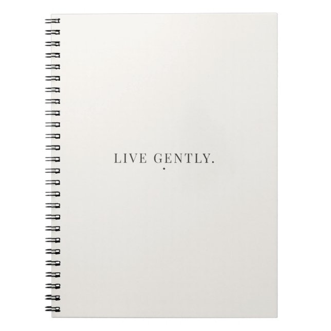 Espiral Caderno Live Gently – Diário de Estilo de Vida Cal (Frente)