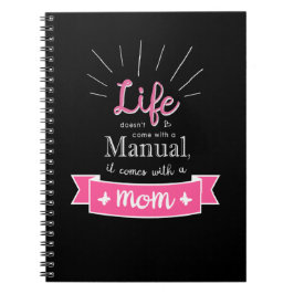 Espiral Caderno "Lousa" com uma Citação para a Mamãe