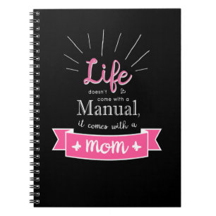 Espiral Caderno "Lousa" com uma Citação para a Mamãe