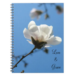 Espiral Caderno Love & Grace Blue Sky White Magnolia