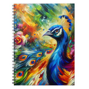 Espiral Caderno Majestade Pavão Radiante