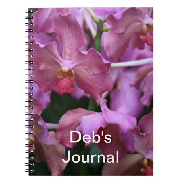 Espiral Caderno malva da orquídea de Singapore (Frente)