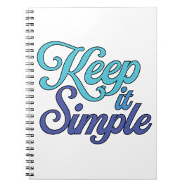 Espiral Caderno Mantém a Simplicidade (Azul)