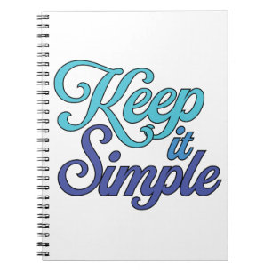 Espiral Caderno Mantém a Simplicidade (Azul)