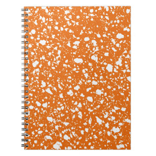 Espiral Caderno Mármore Laranja