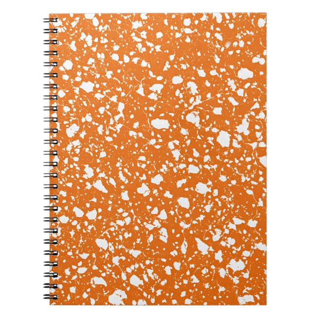 Espiral Caderno Mármore Laranja (Frente)