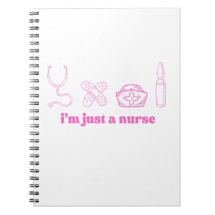 Espiral Caderno Médico Minimalista Citação Enfermeira Rosa