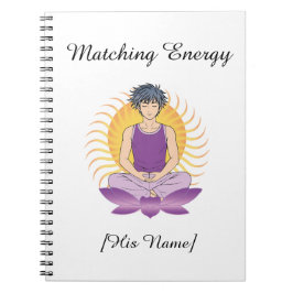 Espiral Caderno Mindful Personalizado para Ele | Nome e Te