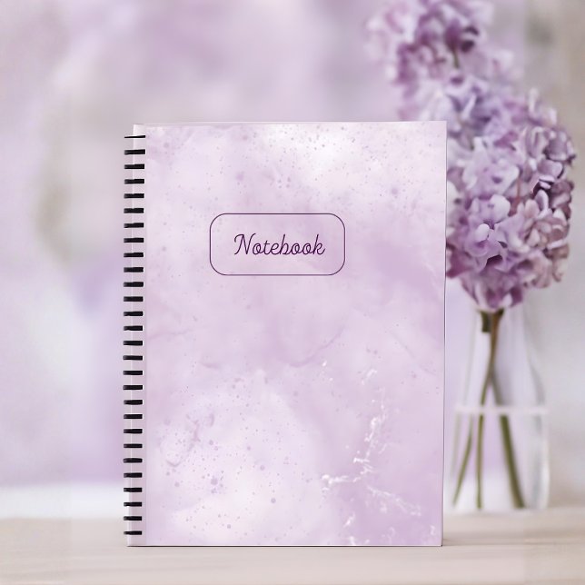 Espiral Caderno Mínimo de Mármore Roxo (Criador carregado)