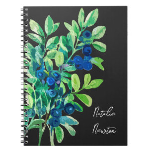 Espiral caderno mirtilos