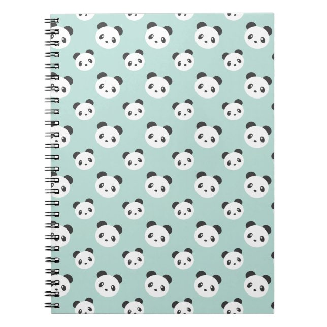 Espiral Caderno modelado panda (Frente)