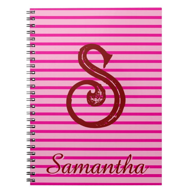 Espiral Caderno Monogram Modern Preppy de Volta às Aulas (Frente)