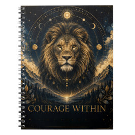 Espiral Caderno Motivacional Espírito de Leão com Coragem