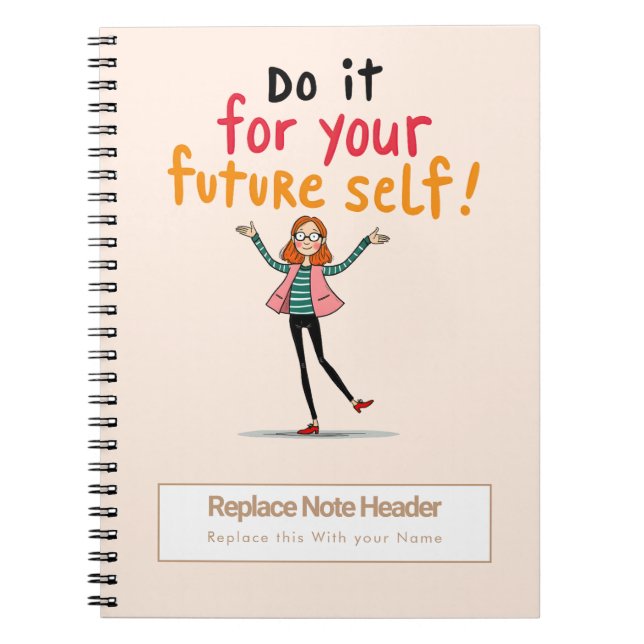 Espiral Caderno Motivacional Personalizado (Frente)