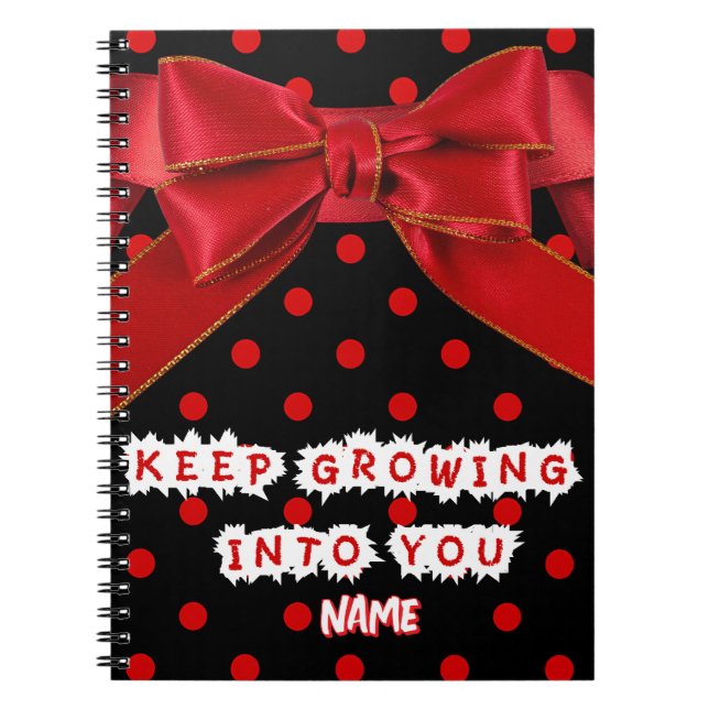 Espiral Caderno Motivacional Personalizado de Bolinhas Ver (Frente)