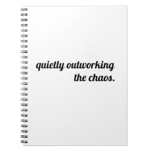 Espiral Caderno Motivacional Qiietly Outworking The Chaos