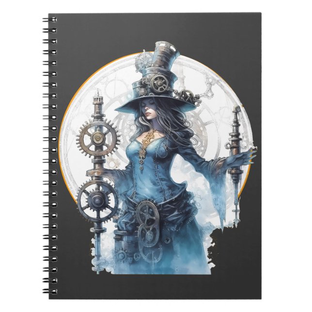 Espiral Caderno (Notebook) Evocação Steampunk (Frente)