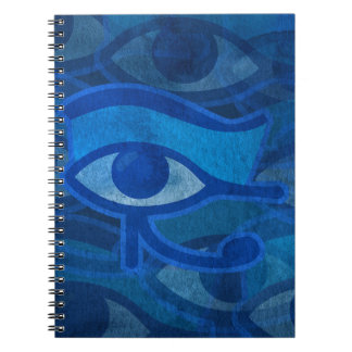 Espiral Caderno Olho Horus Azul