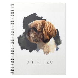 Espiral Caderno original da arte de Shih Tzu