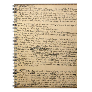 Espiral Caderno original do manuscrito da canção de nata