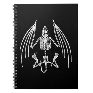 Espiral Caderno Ossos de Morcego Vampiro Gótico