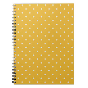 Espiral caderno padrão de bolinhas amarelas candy