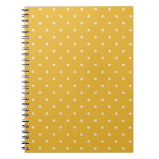 Espiral caderno padrão de bolinhas amarelas candy