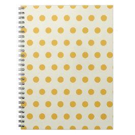 Espiral Caderno Padrão Pontos Amarelo Doce