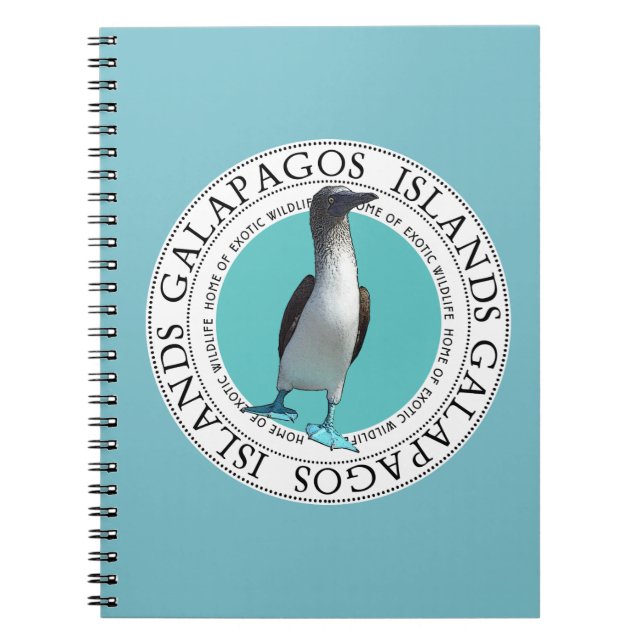 Espiral Caderno pagado azul do Booby (Frente)