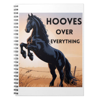 Espiral Caderno para Amantes de Cavalos - Cascos Acima de