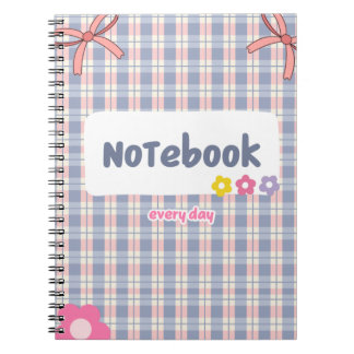 Espiral Caderno Pastel Adorável | Diário Estético Suave