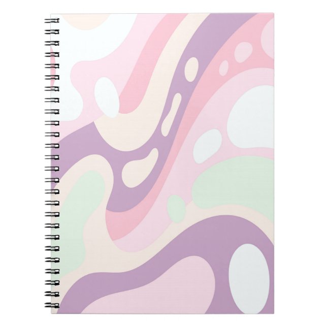 Espiral Caderno Pastel Colorido Feliz (Frente)