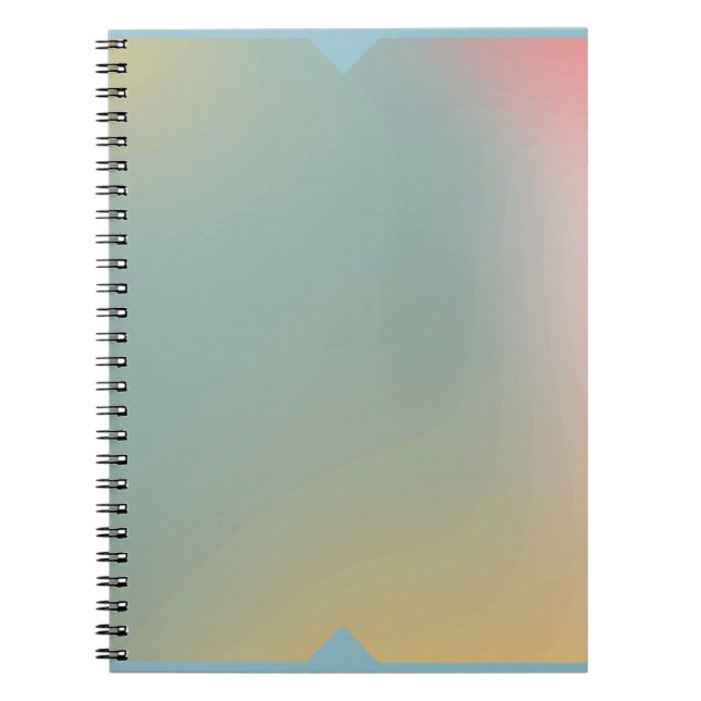Espiral Caderno Pastel Ombre Gradiente Suave Diário Frente (Frente)
