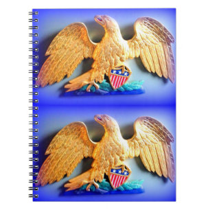 Espiral caderno patriótico das águias do ouro