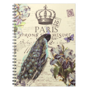 Espiral Caderno Pavão Royal Paris