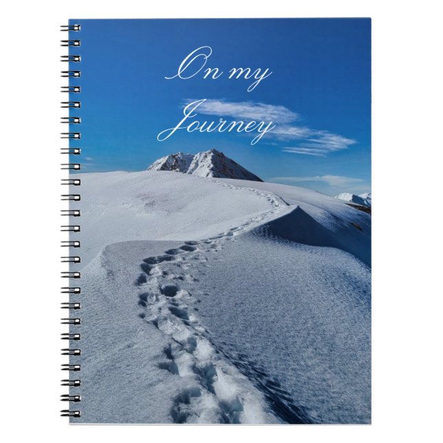 Espiral Caderno Pegadas na Neve (Frente)