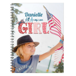 Espiral Caderno Personalizado All American Girl