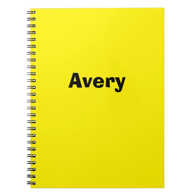 Espiral Caderno personalizado amarelo (Frente)