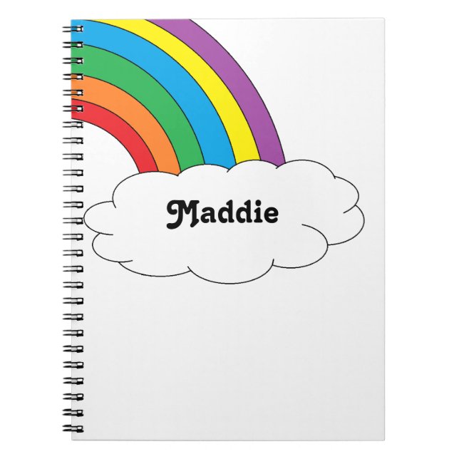Espiral Caderno personalizado arco-íris (Frente)