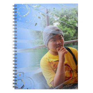 Espiral caderno personalizado azul