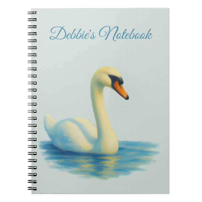 Espiral Caderno Personalizado Cisne (Frente)