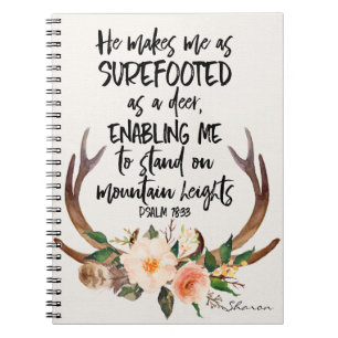 Espiral Caderno personalizado citações da bíblia