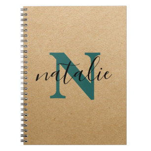 Espiral Caderno personalizado com aparência de papel recic